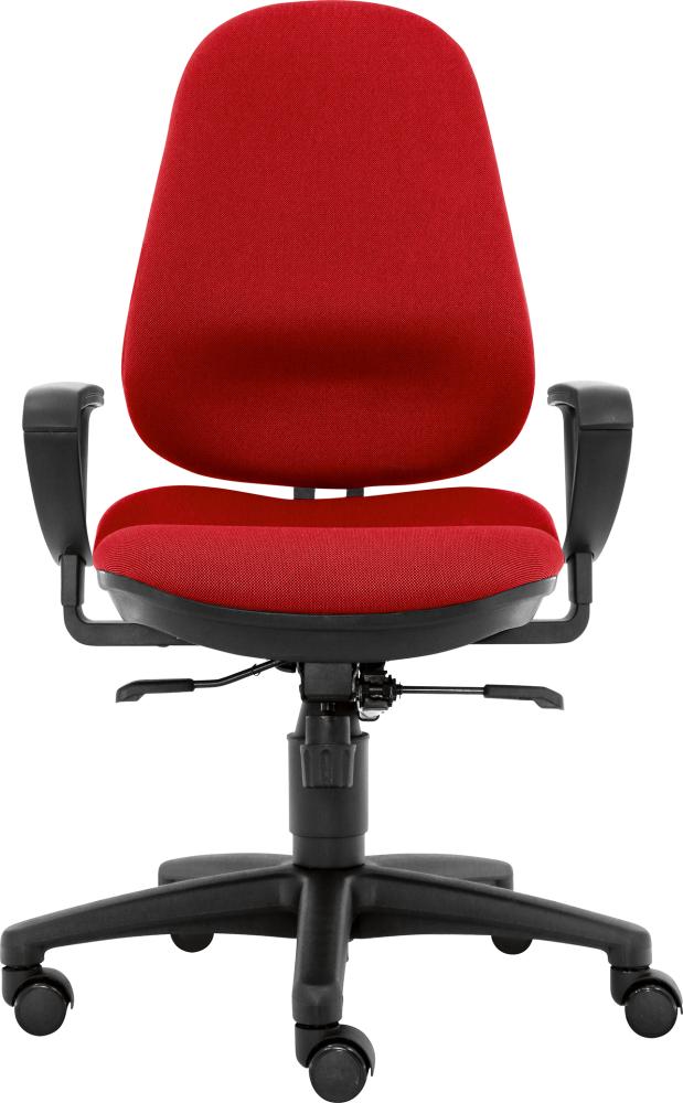 Bandscheibenstuhl Profi Ultra XL rot belastbar bis 150 kg Bezug: 100 % Polyester