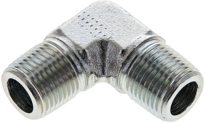 Hochdruck-90°-Winkel NPT 1/2" (AG), Stahl verzinkt