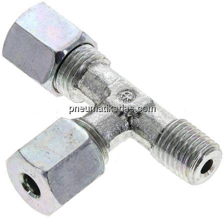 LE-Schneidringverschraubung M 12x1,5 (konisch)-6 S (M14x1,5), Stahl verzinkt