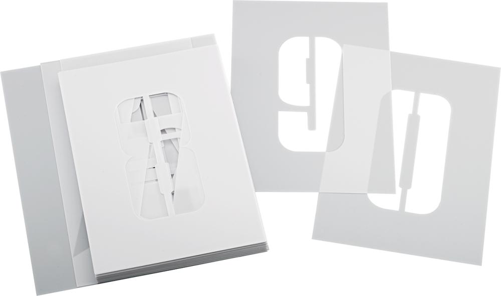 Schablonensatz für Boden-markierung 150mm E-COLL