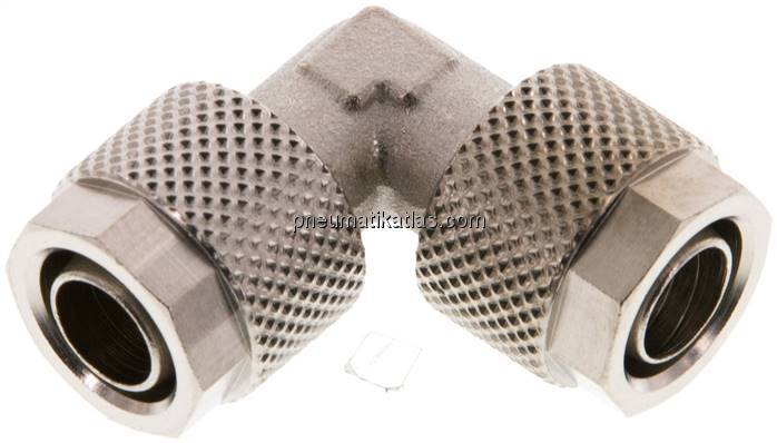 Winkel-Verschraubung 10x8mm, Messing vernickelt