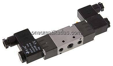 5/2-Wege Magnetventil, G 1/4", Impulsventil, 24 V AC