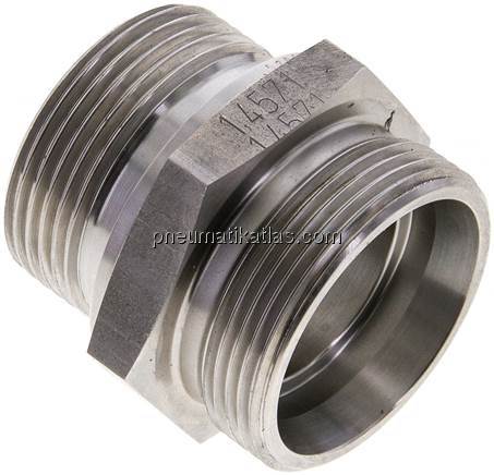 Gerade Schneidringverschr. G 1-1/4"-35 L (M45x2), ohne Mutter & Schneidring, 1.4