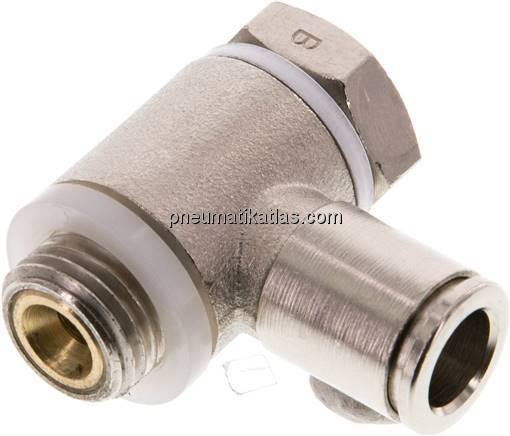 Winkel-Drosselrückschlagventil G 1/4"-8mm,abluftregelnd (Standard)