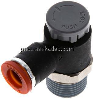 Kompakt-Drosselventil R 3/8"-8mm,zuluftregelnd