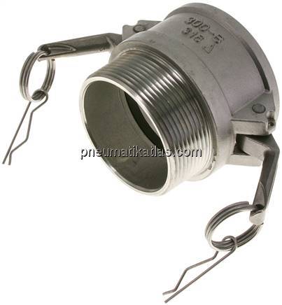Kamlock-Kupplung (B) NPT 3"(AG), Edelstahl (1.4408)