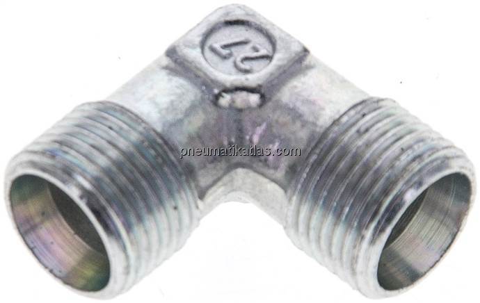 Winkel-Schneidringverschraubung 8 LL (M12x1), ohne Mutter & Schneidring, Stahl v