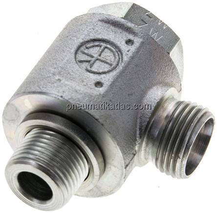 Winkel-Schwenkverschraubung G 3/8"-12 L (M18x1,5), ohne Mutter & Schneidring, St