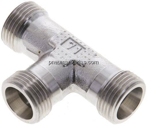 T-Schneidringverschraubung 12 S (M20x1,5), ohne Mutter & Schneidring, 1.4571