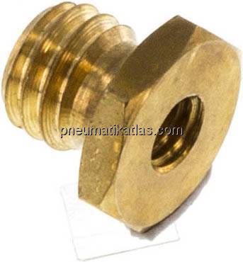 Reduziernippel M 5(AG)-M 3(IG), Messing
