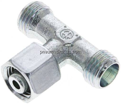 Einstellb. T-Schneidringverschraubung 8 L (M14x1,5), ohne Mutter & Schneidring, 