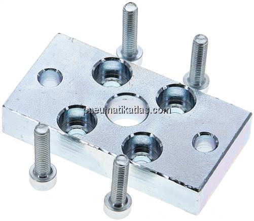 Flanschbefestigung f. Kompaktzylinder 12 & 16 mm