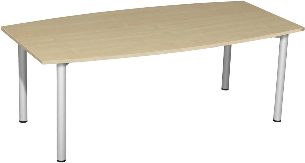 Konferenztisch faßförmig 2000x800/1200x720mm Ahorn
