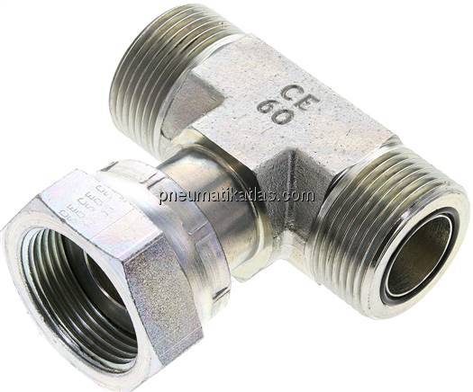 ORFS-T-Verschraubung UN 1-7/16"-12(AG/IG/AG)