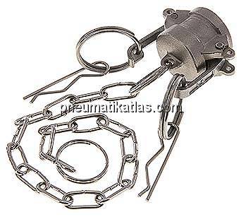 Kamlock-Verschlusskappe (DC) 1/2", Edelstahl (1.4408)