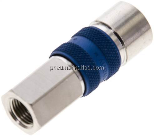 Kupplungsdose (NW5) G 1/8"(IG), blau, Sechseck SW10