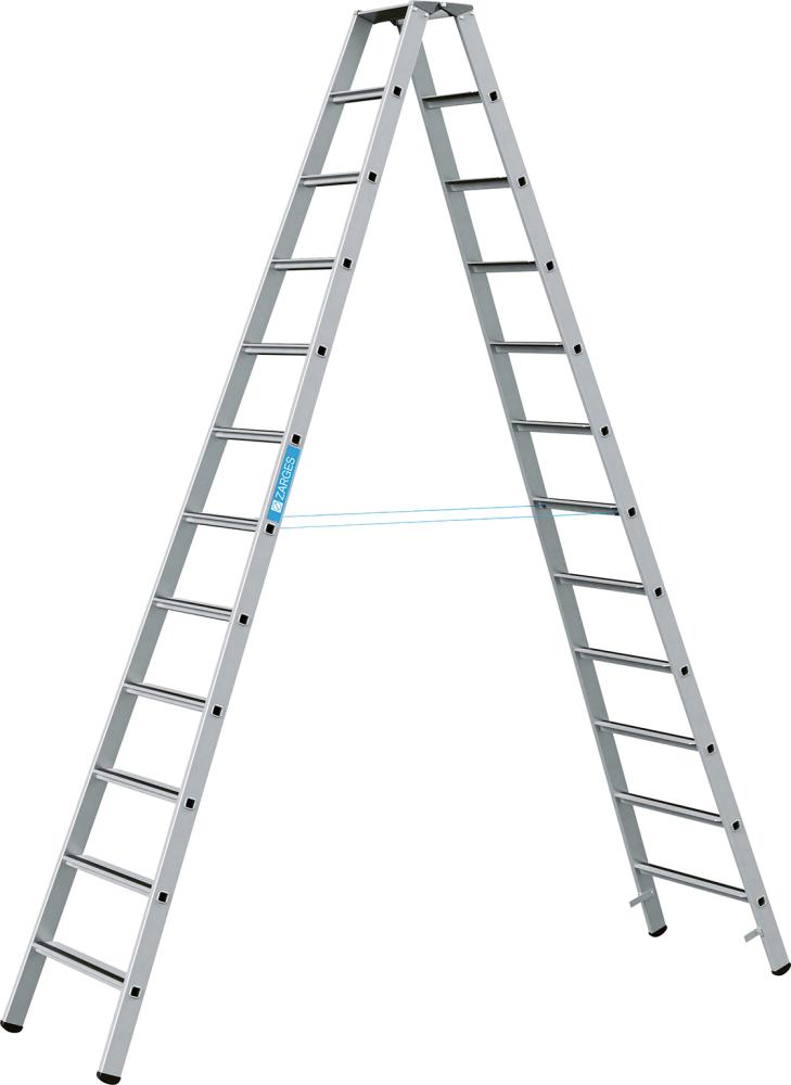 Stufenleiter Saferstep B 2x12 Stufen Leiterlänge 3,39 m Arbeitshöhe 4,65 m ZARGES