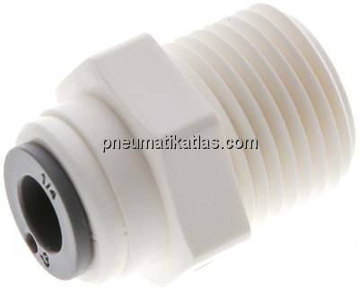 Gerader Steckanschluss NPT 3/8"-1/4" (6,35 mm), IQS-LE (EPDM-Dichtung)