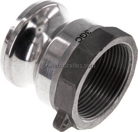 Kamlock-Stecker (A) Rp 1-1/2"(IG), Aluminium