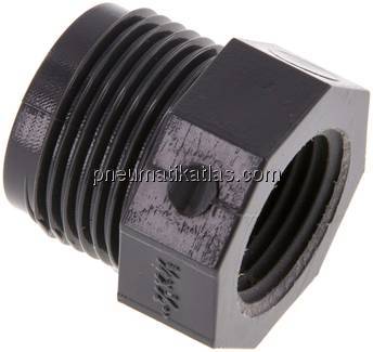 Reduziernippel G 3/4"(AG)-Rp 1/2"(IG), PVC-U