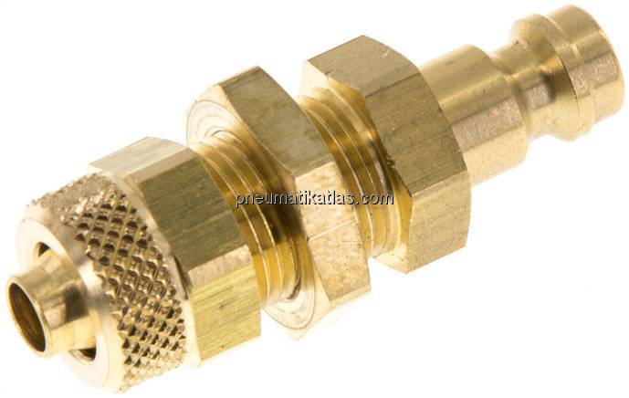 Schott-Kupplungsstecker (NW5) 8x6mm Schlauch, Messing