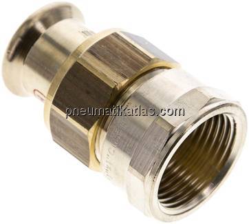 Pressfitting, Verschraubung flachd., 22mm / Rp 1"(IG)