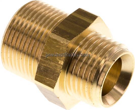 Doppelnippel G 1/2"-M 24x1,5, Messing