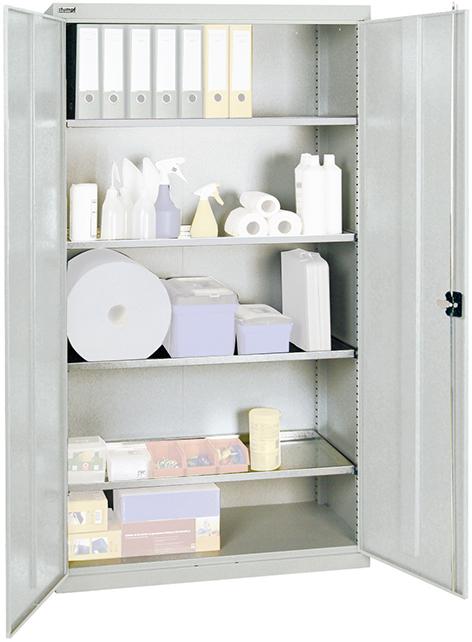 Werkzeugschrank 4 FB 1800x1000x500 mm grau stumpf