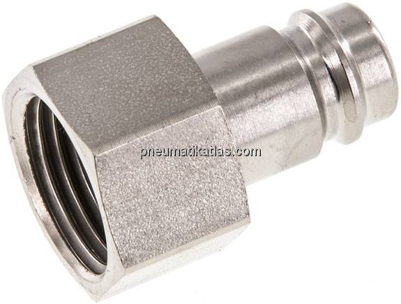 Kupplungsstecker (NW10) G 1/2"(IG), Stahl gehärtet & vernickelt