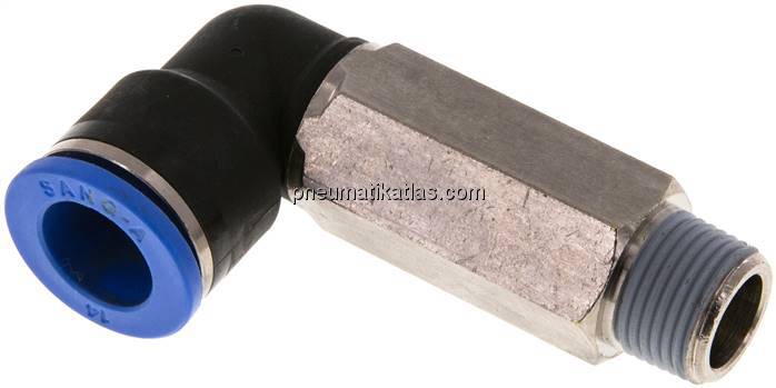 Winkel-Steckanschluss, lang R 3/8"-14mm, IQS-Standard