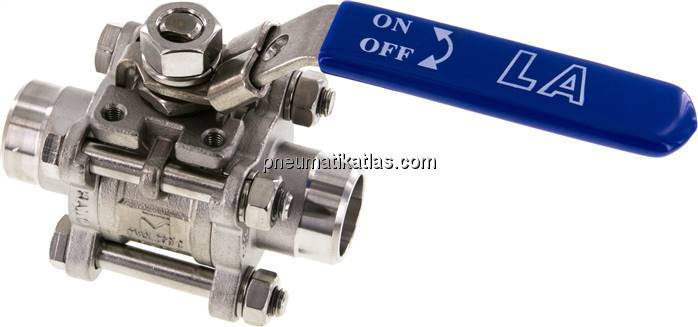 3-teiliger Edelstahl-Kugelhahn, Schweißende 26,9