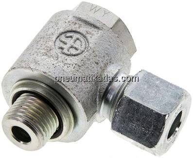 Winkel-Schwenkverschraubung M 16x1,5-10 S (M18x1,5), Stahl verzinkt