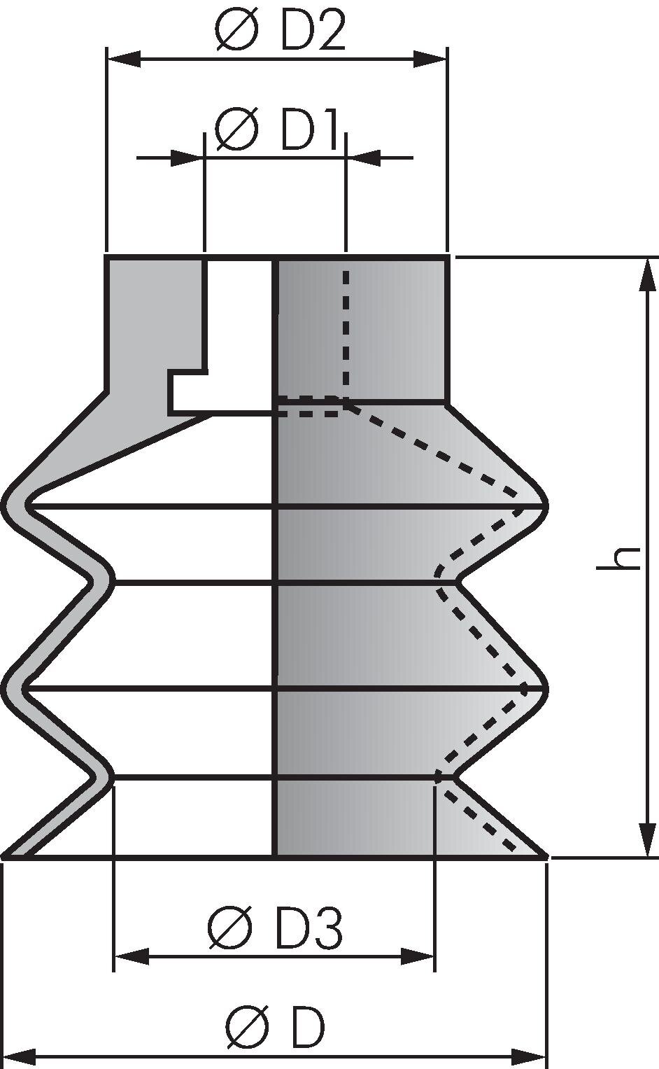 Zeichnung: Sauger mit Halter