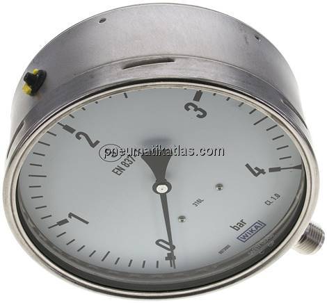 Sicherheits-Manometer senkrecht, 160mm, 0 - 4 bar