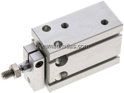 Direktmontagezylinder, Kolben 20mm,Hub 10mm, verdrehgesicherte Kolbenstange