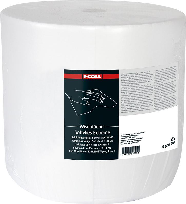 Wischtuch Softvlies Extr.500 Blatt 30x38cm weiß E-COLL