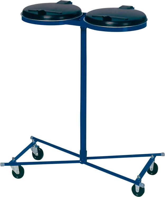 Abfallsammler 2x120 l blau fahrbar KS-Deckel VAR