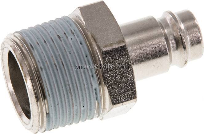 Kupplungsstecker (NW10) R 3/4"(AG), Stahl gehärtet & vernickelt