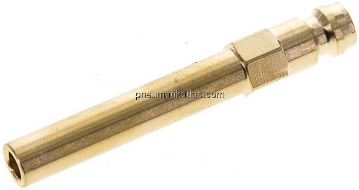 Temperierkupplungsstecker 9mm Zapfen, Rohr 8x63mm