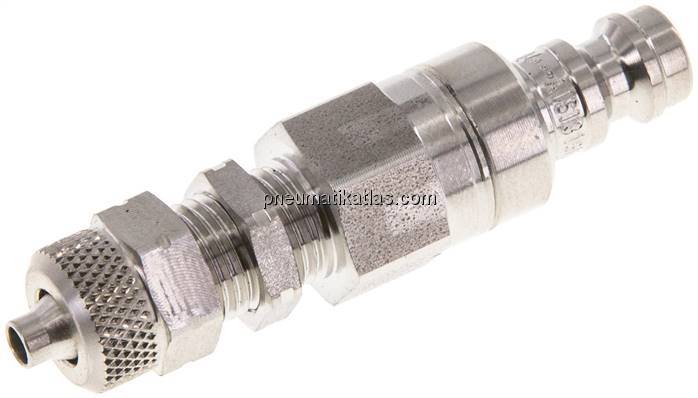 Schott-Kupplungsstecker (NW5) 6x4mm Schlauch, 1.4404