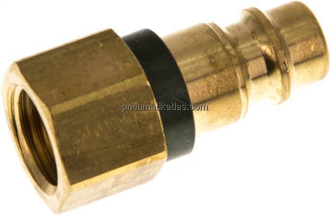 Kupplungsstecker (NW7,2) G 1/4"(IG), grün, Kreis Ø 12,5 mm