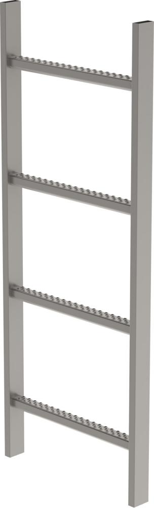 Schachtleiter 4 Sprossen L 1,12 m B440 mm LW 300 mm Edelstahl V4A