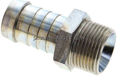 Schlauchnippel G 3/4" AG, 21 - 22mm, Stahl verzinkt