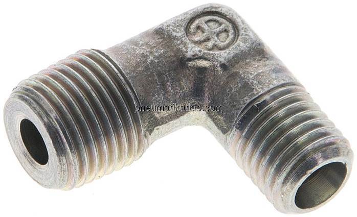 Winkel-Schneidringverschraub. R 1/8"-4 LL (M8x1), ohne Mutter & Schneidring, Sta