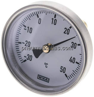 Bimetallthermometer, waagerecht D63/-30 bis +50°C/40mm