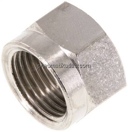 Überwurfmutter f. Schneidringverschr. 12 L (M18x1,5), Messing vernickelt