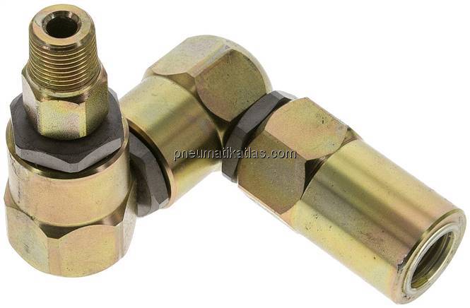 Z (3 Achsen)-Drehverschraubung NPT 3/8"(AG)-Rp 1/2"(IG)