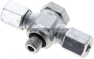 T-Schwenkverschraubung G 1/8"-6 L (M12x1,5), Stahl verzinkt