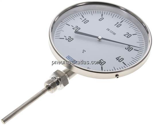 Bimetallthermometer, senkrecht D160/-30 bis +50°C/100mm