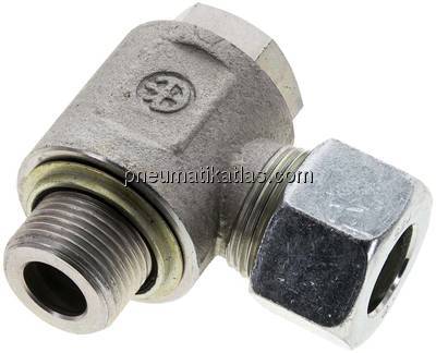 Winkel-Schwenkverschraubung M 27x2-20 S (M30x2), Stahl verzinkt